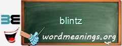 WordMeaning blackboard for blintz